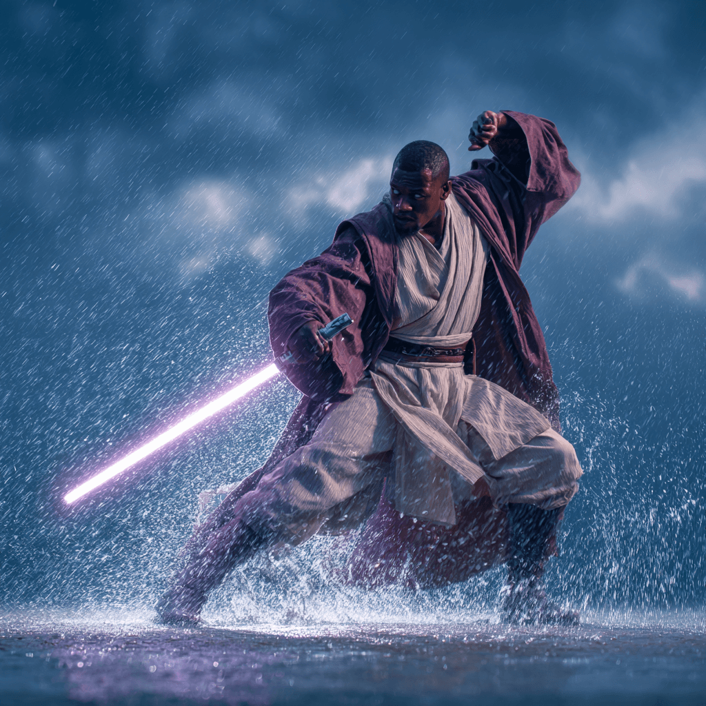 Mace Windu's Maroon Lightsaber